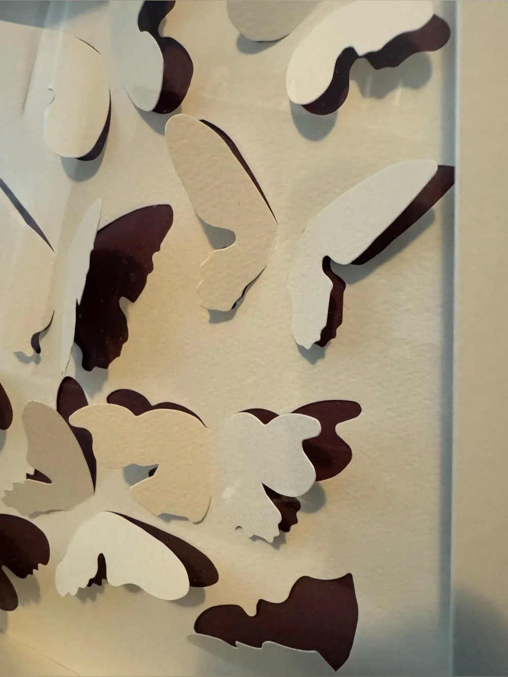 3D Butterfly Wall Art Shadow Box by Lola Fraser Purple & White IKEA OLUNDA
